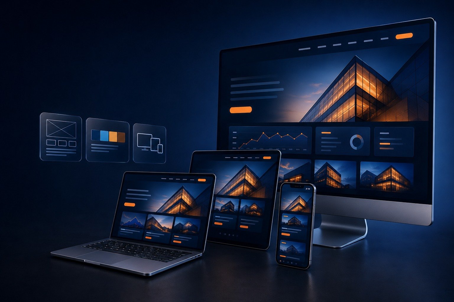 Website design and development workspace